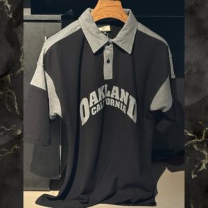 Men's Oakland Contrast Polo - Black