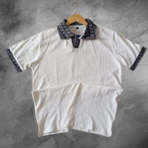 Men's Buttonless Polo T-Shirt - White