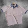 Men's Buttonless Polo T-Shirt - Cream