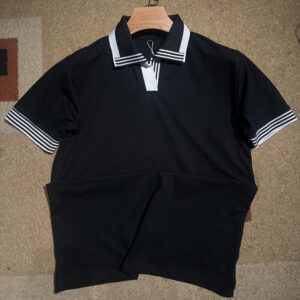 Classic Buttonless polo t-shirt - Black