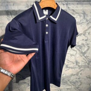 Premium Knitted Polo t-shirt - Blue