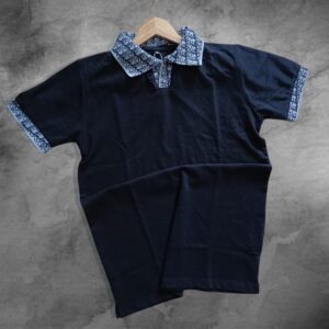 Men's Buttonless Polo T-Shirt - Black