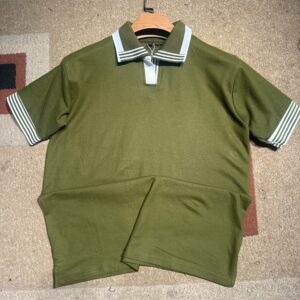 Classic Buttonless polo t-shirt - Olive
